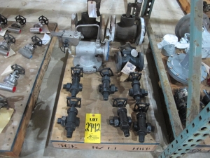 LOT PALLET W/ (10) ASSORTED VALVES (W-51) LOADING & HANDLING FEE $15-